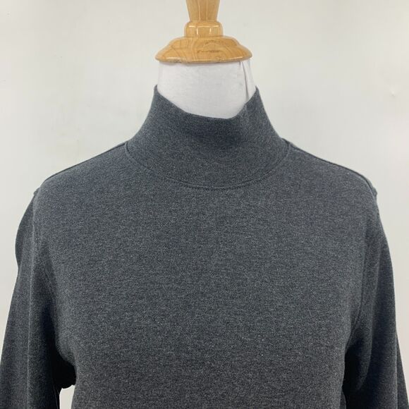 Pendleton Turtleneck Shirt Womens PL Large Petite Dark Gray Long Sleeve Cotton - Picture 3 of 12